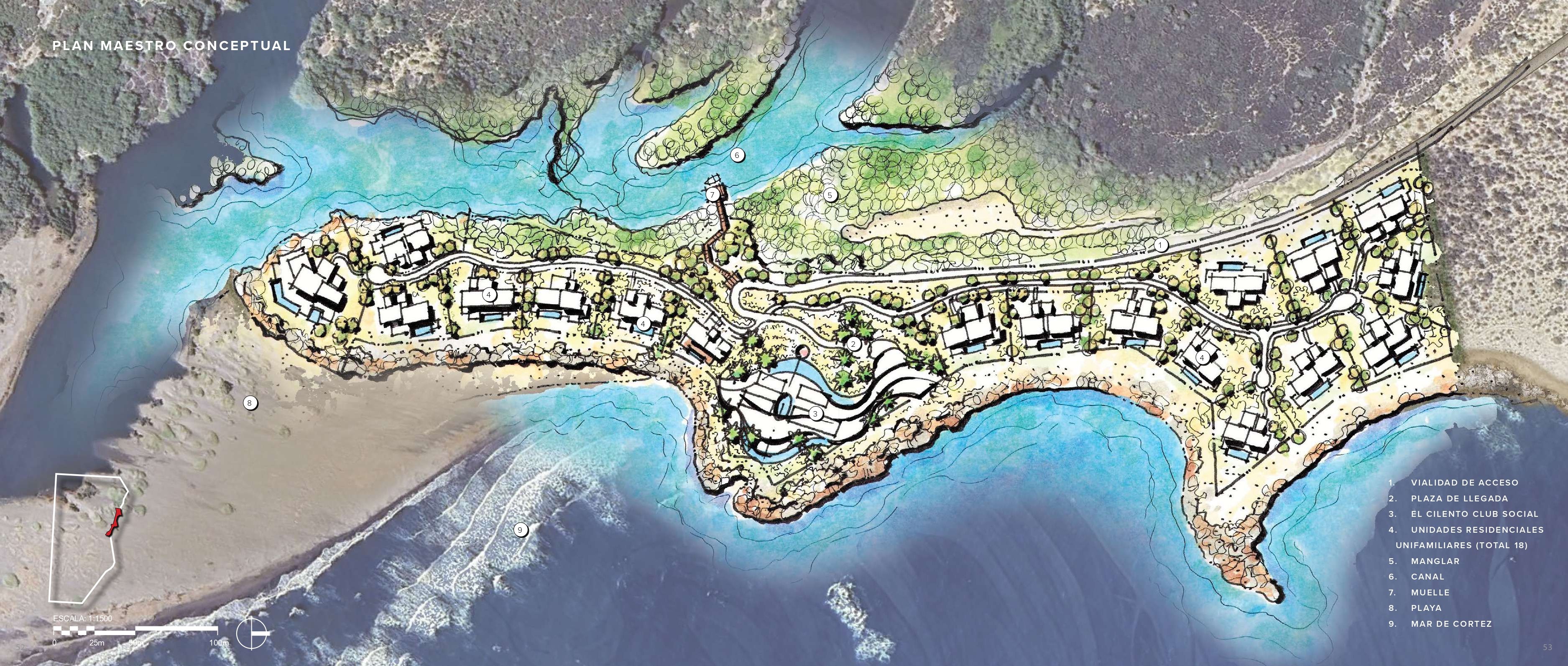 Plan maestro conceptual de Casa Club Punta del Mar
